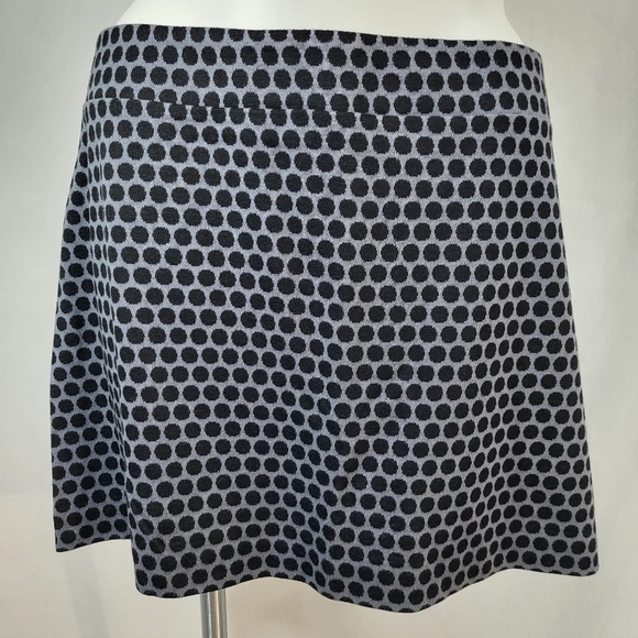 GAP Dresses & Skirts - Gap A Line Short SKIRT Womens Size XXL Gray Black Polka Dots Back Zip